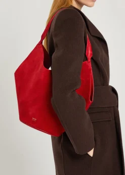 Lotus small suede tote