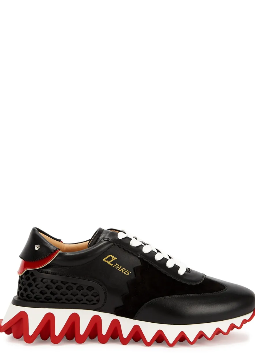 Loubishark Donna black leather sneakers