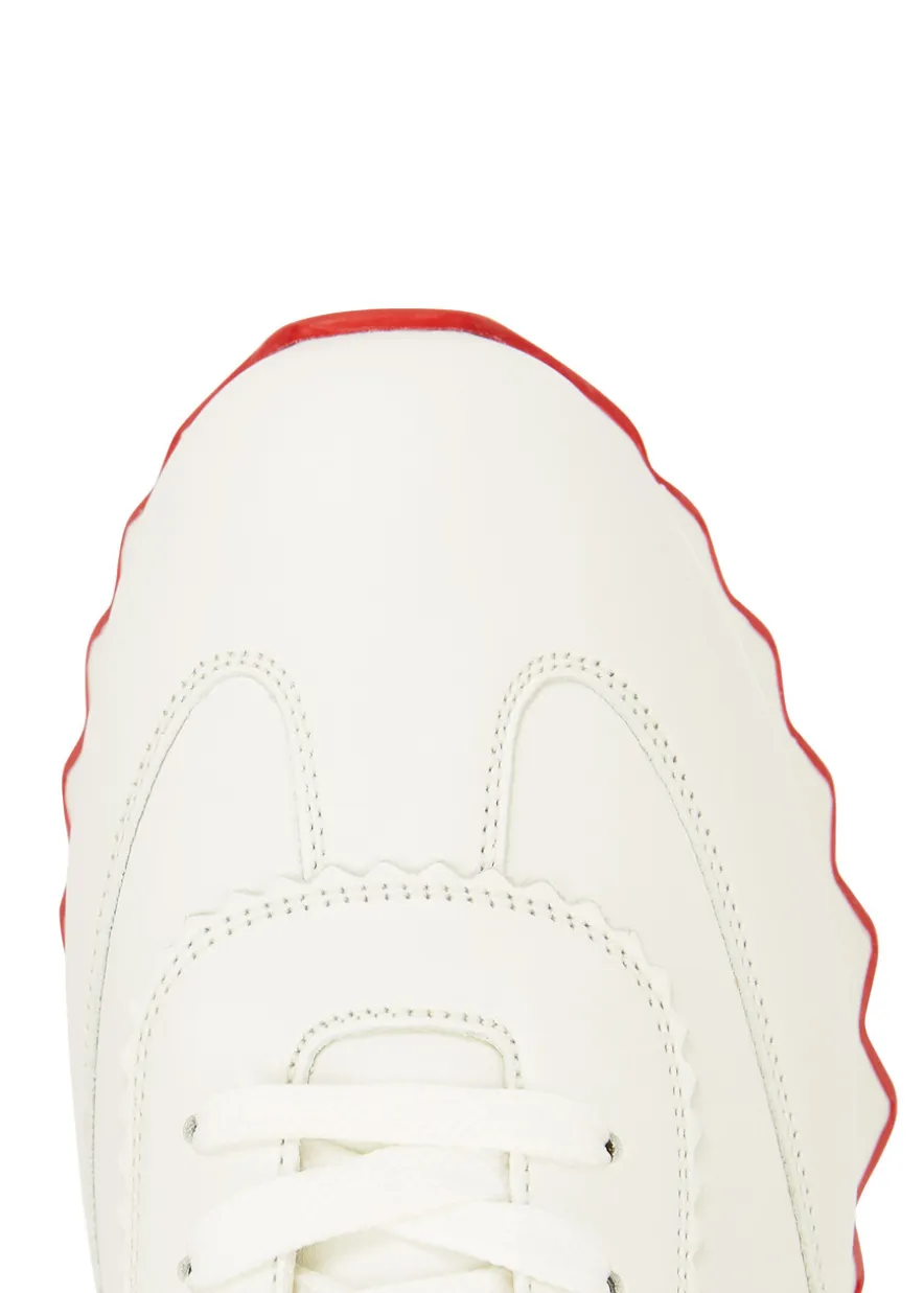 Loubishark Donna white leather sneakers