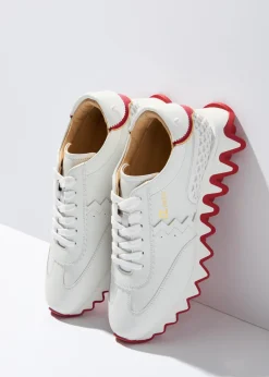 Loubishark Donna white leather sneakers