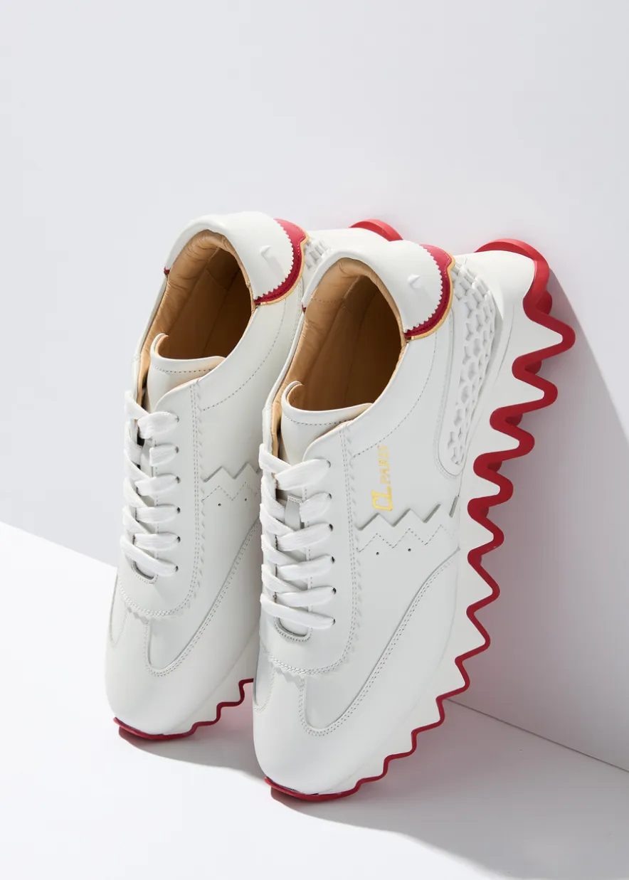 Loubishark Donna white leather sneakers