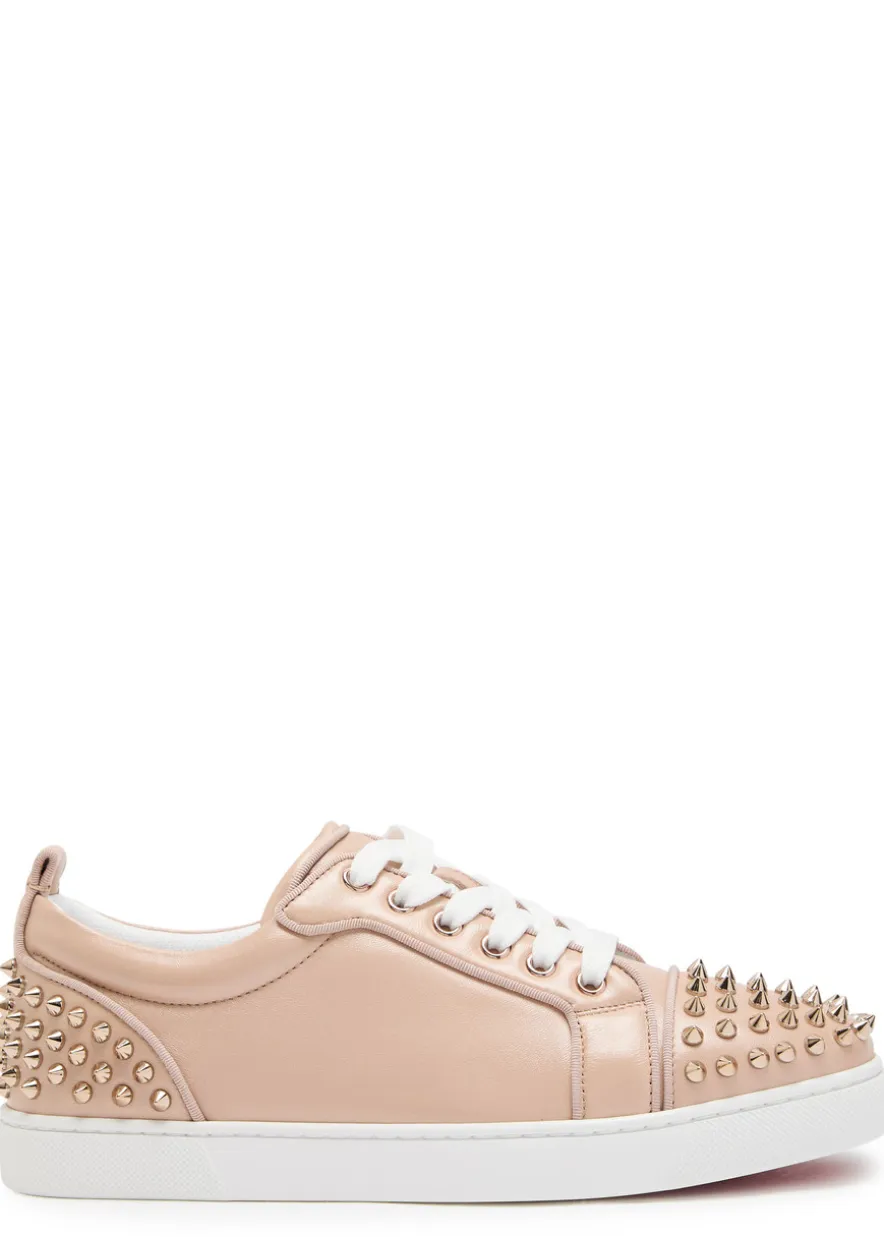 Louise Junior Spikes pearlescent leather sneakers