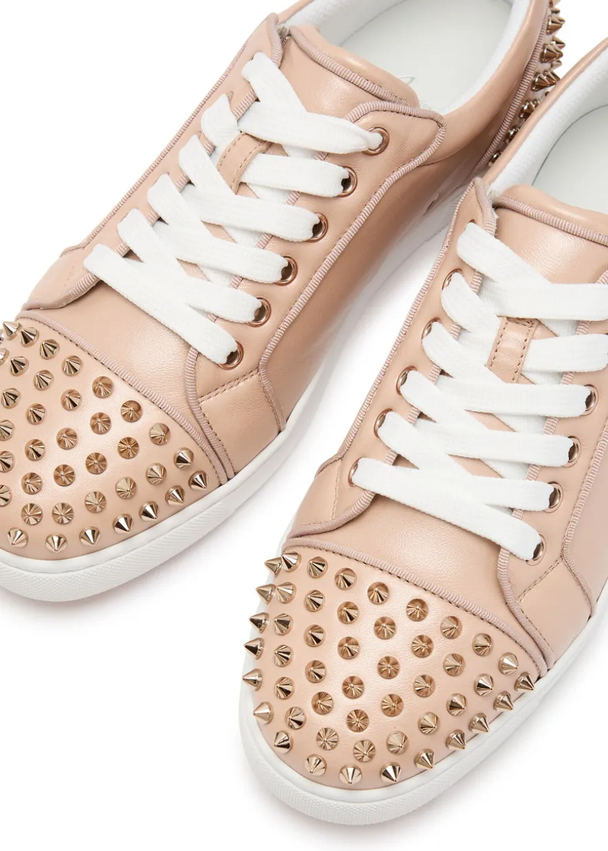 Louise Junior Spikes pearlescent leather sneakers