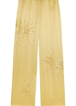 Louis embellished stretch-silk trousers