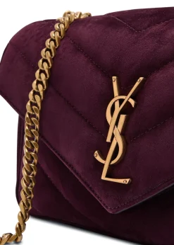LouLou small quilted suede shoulder bag