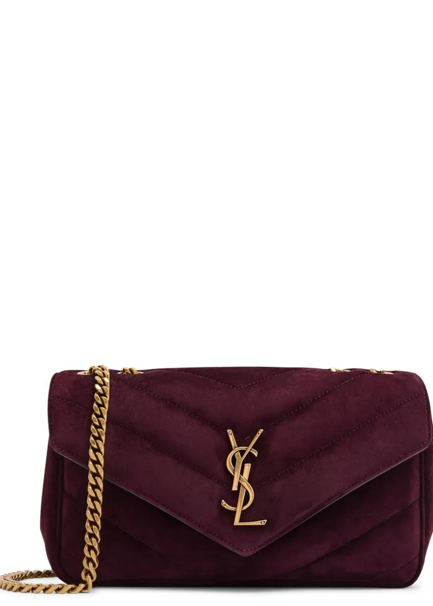 LouLou small quilted suede shoulder bag