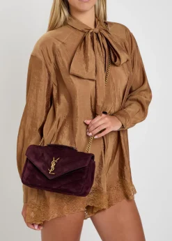 LouLou small quilted suede shoulder bag