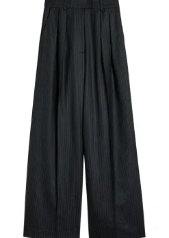 Lou pinstriped wide-leg trousers