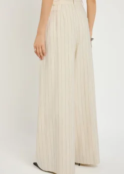 Lou pinstriped wide-leg trousers