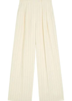 Lou pinstriped wide-leg trousers