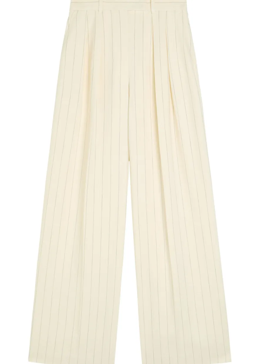 Lou pinstriped wide-leg trousers