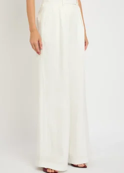Lou pleated satin trousers
