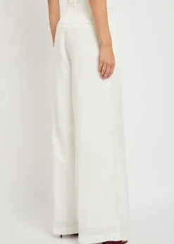 Lou pleated satin trousers