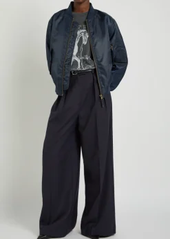 Lou wide-leg woven trousers