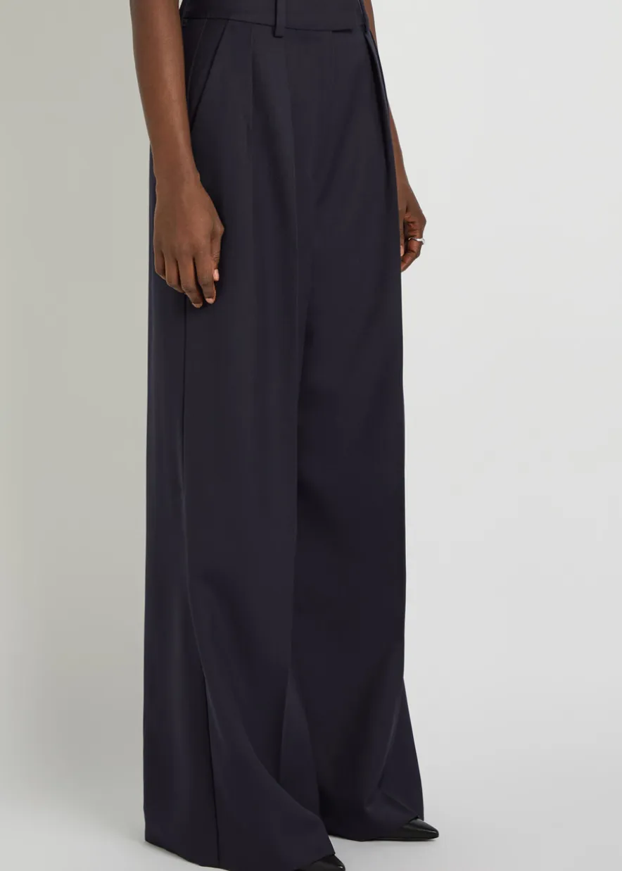 Lou wide-leg woven trousers