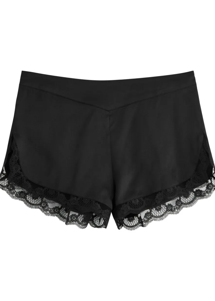 Love Me lace-trim silk-satin pyjama shorts