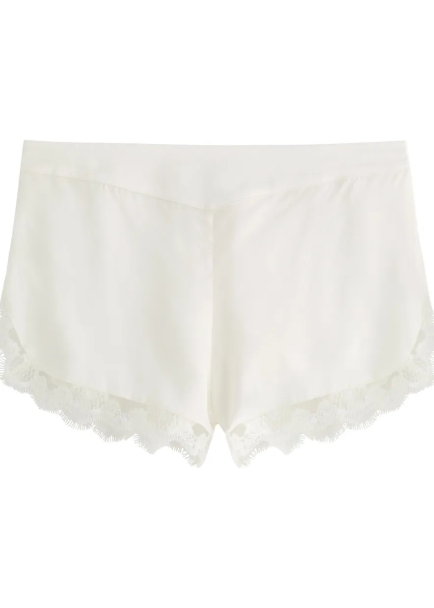 Love Me lace-trim silk-satin pyjama shorts