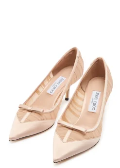 Love Mesh 65 satin and tulle pumps