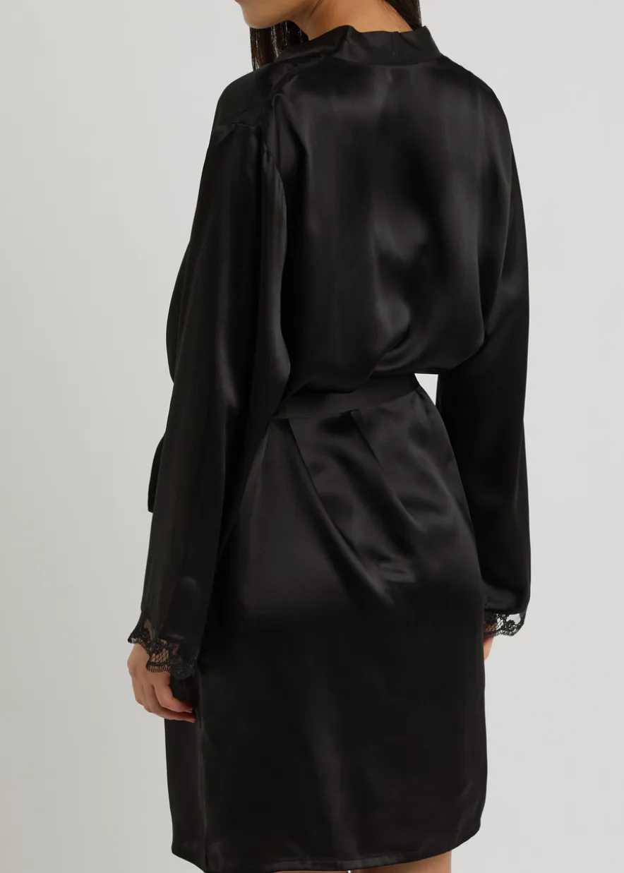 Love Me silk-satin robe
