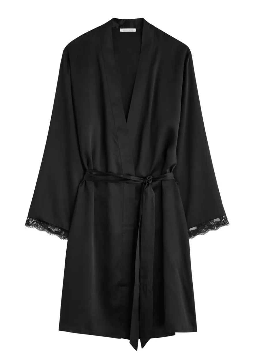 Love Me silk-satin robe