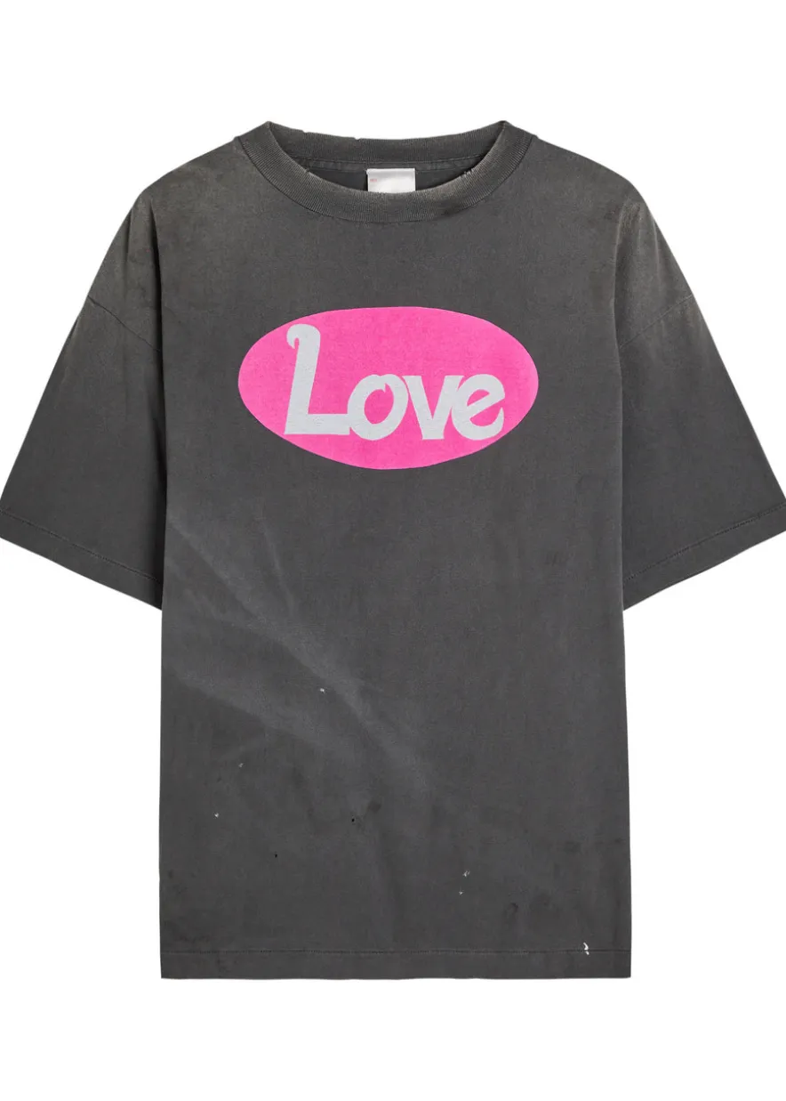 Love printed cotton T-shirt