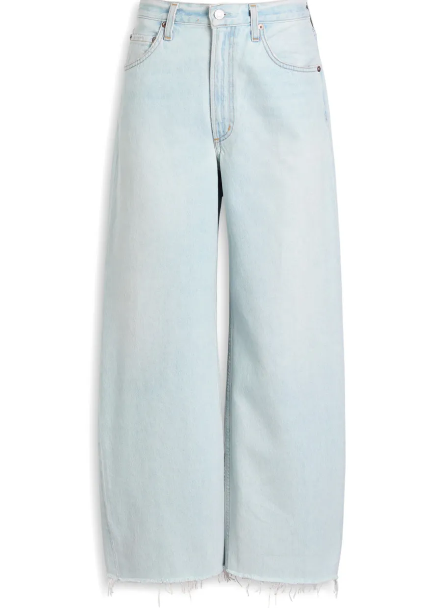 Low Curve barrel-leg jeans