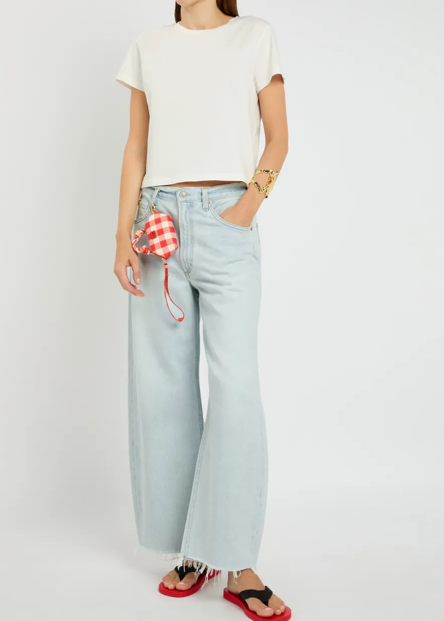 Low Curve barrel-leg jeans