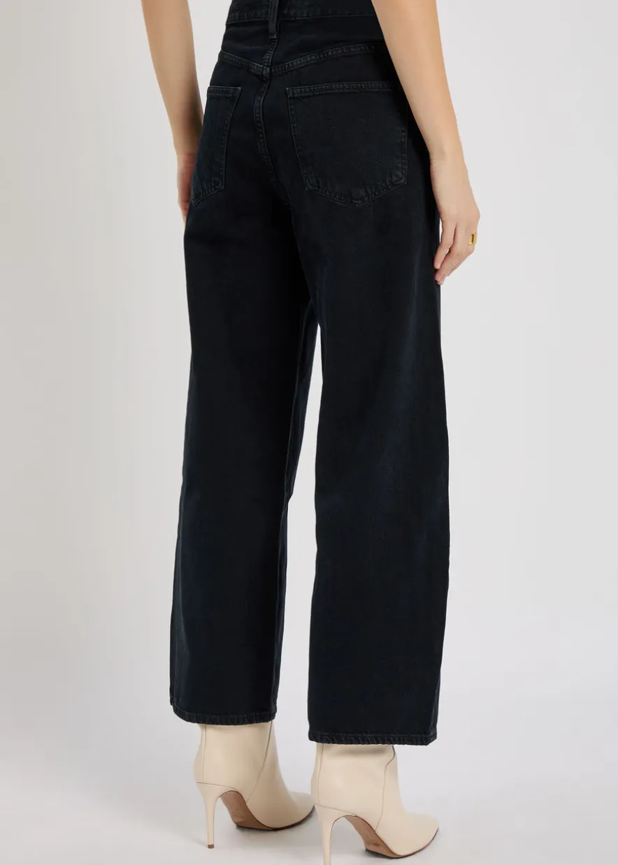 Low Curve barrel-leg jeans