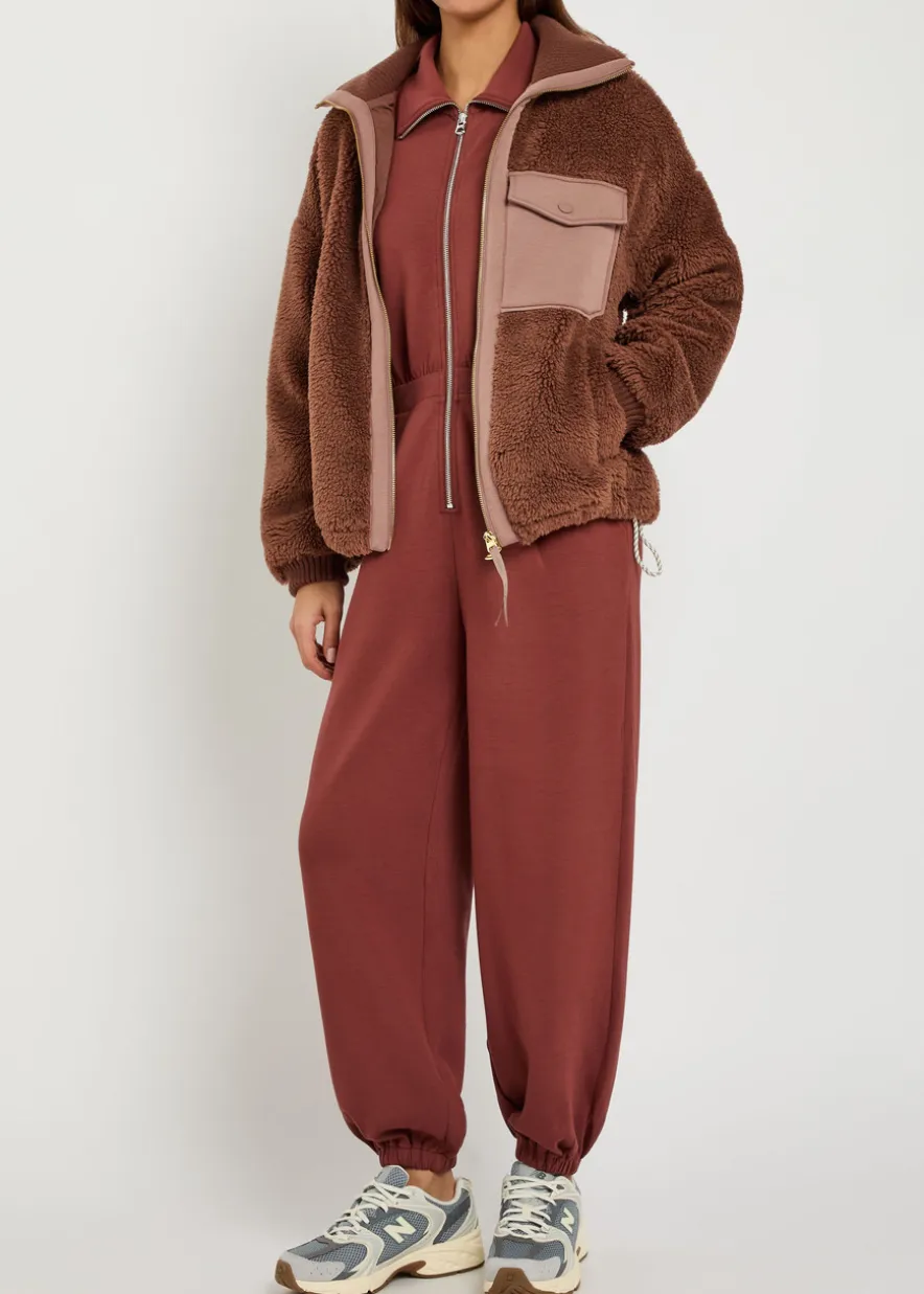 Lowell panelled fleece jacket