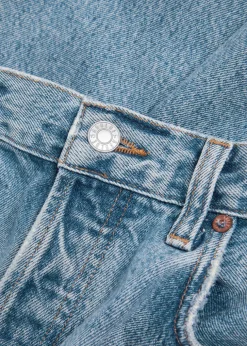 Low Slung Baggy distressed wide-leg jeans