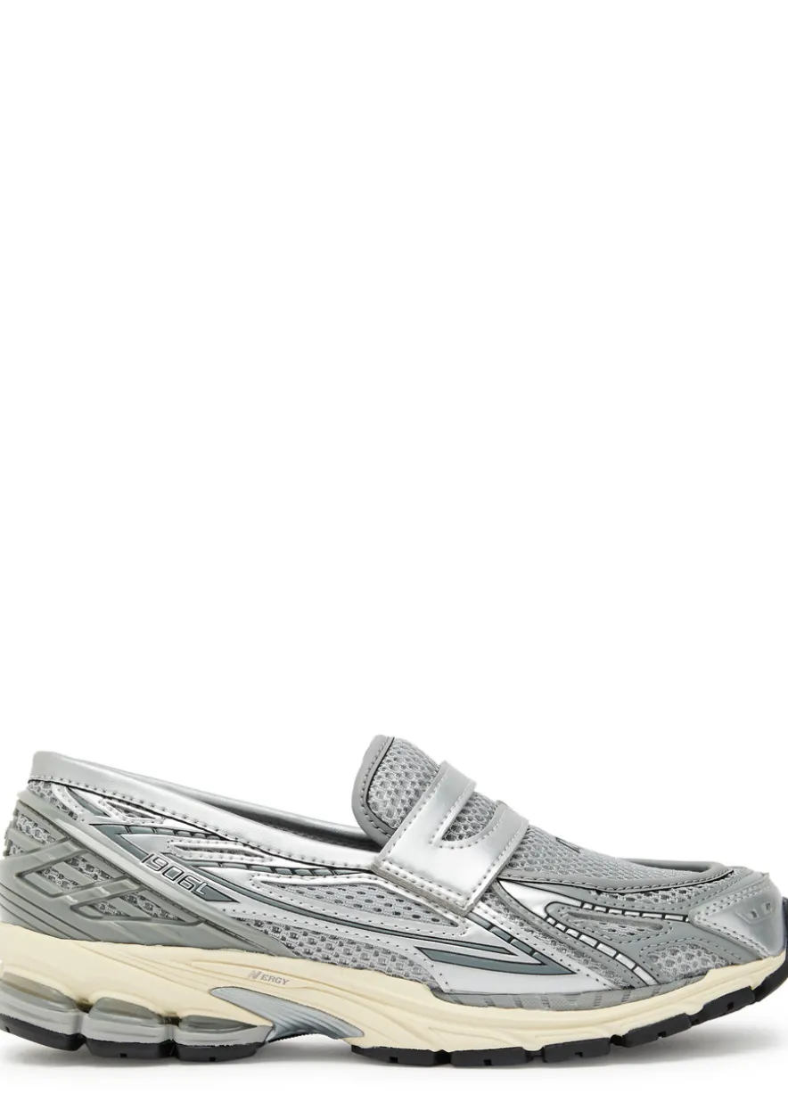 1906L panelled mesh loafers