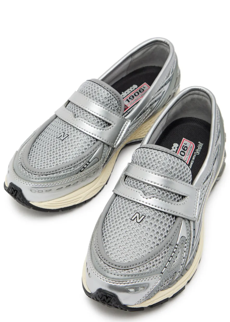 1906L panelled mesh loafers
