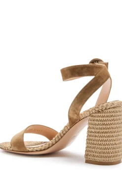 Luana 90 raffia and suede sandals