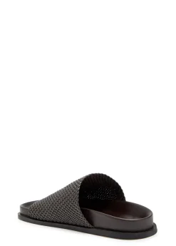Luca woven leather sliders