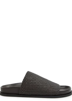 Luca woven leather sliders