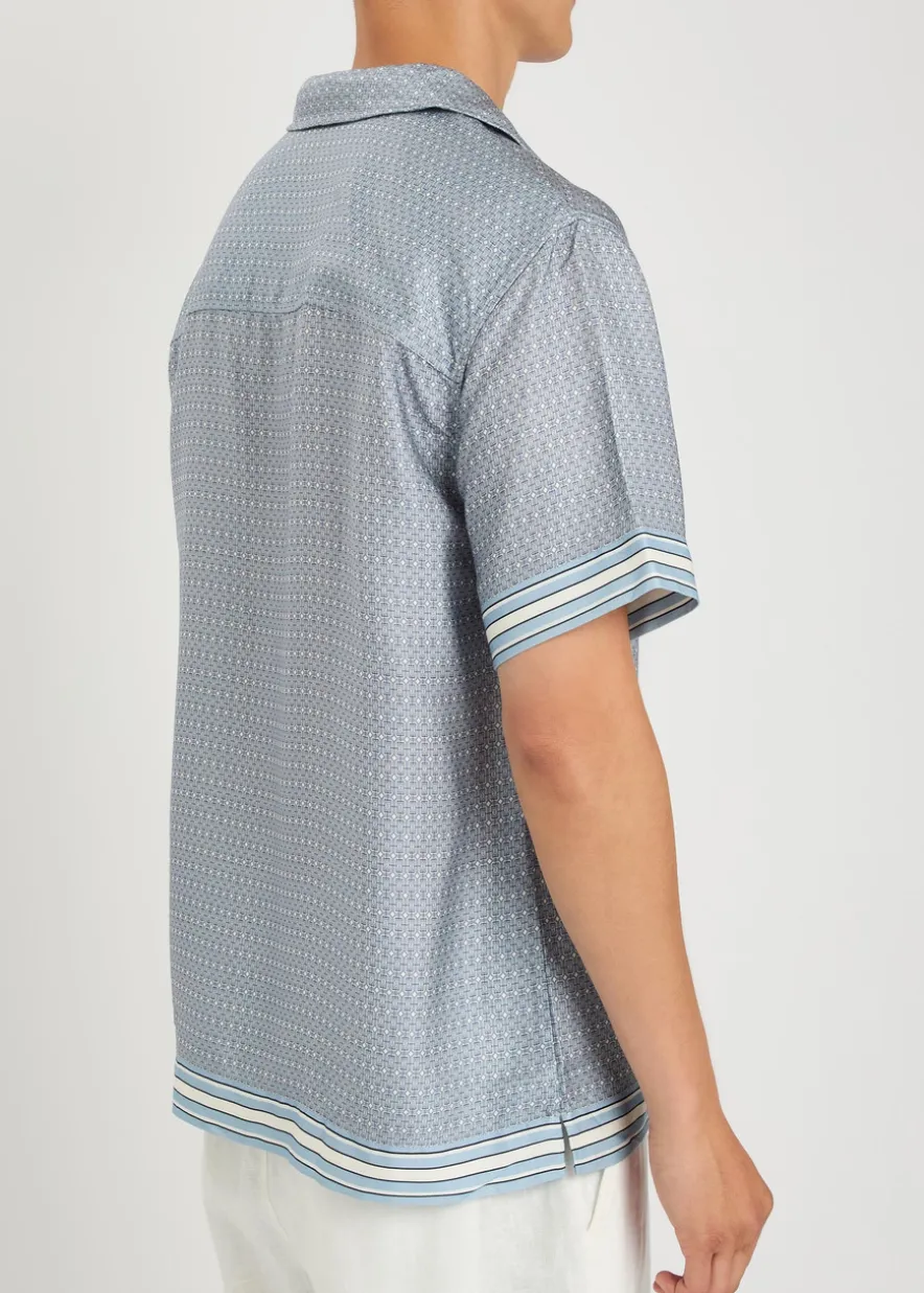 Lucena printed satin-twill shirt
