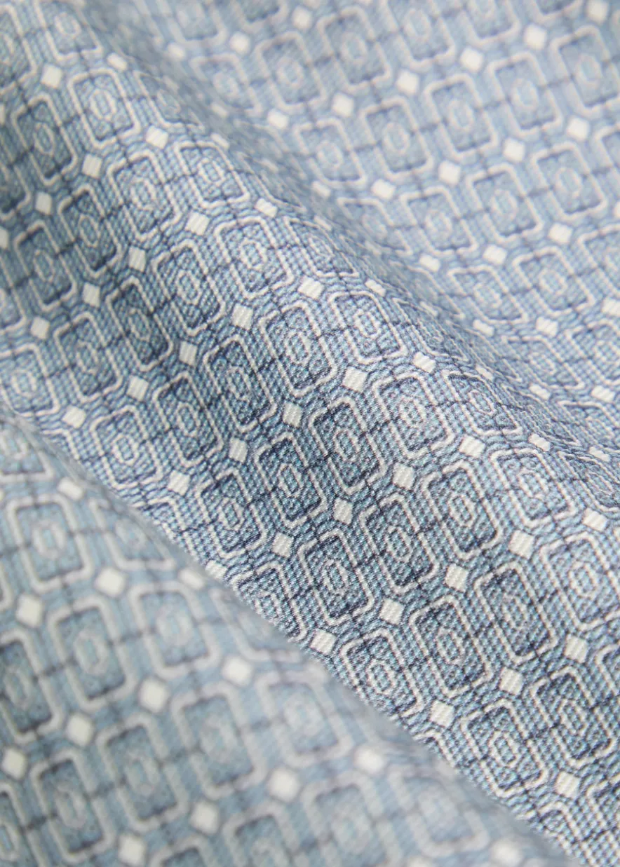 Lucena printed satin-twill shirt