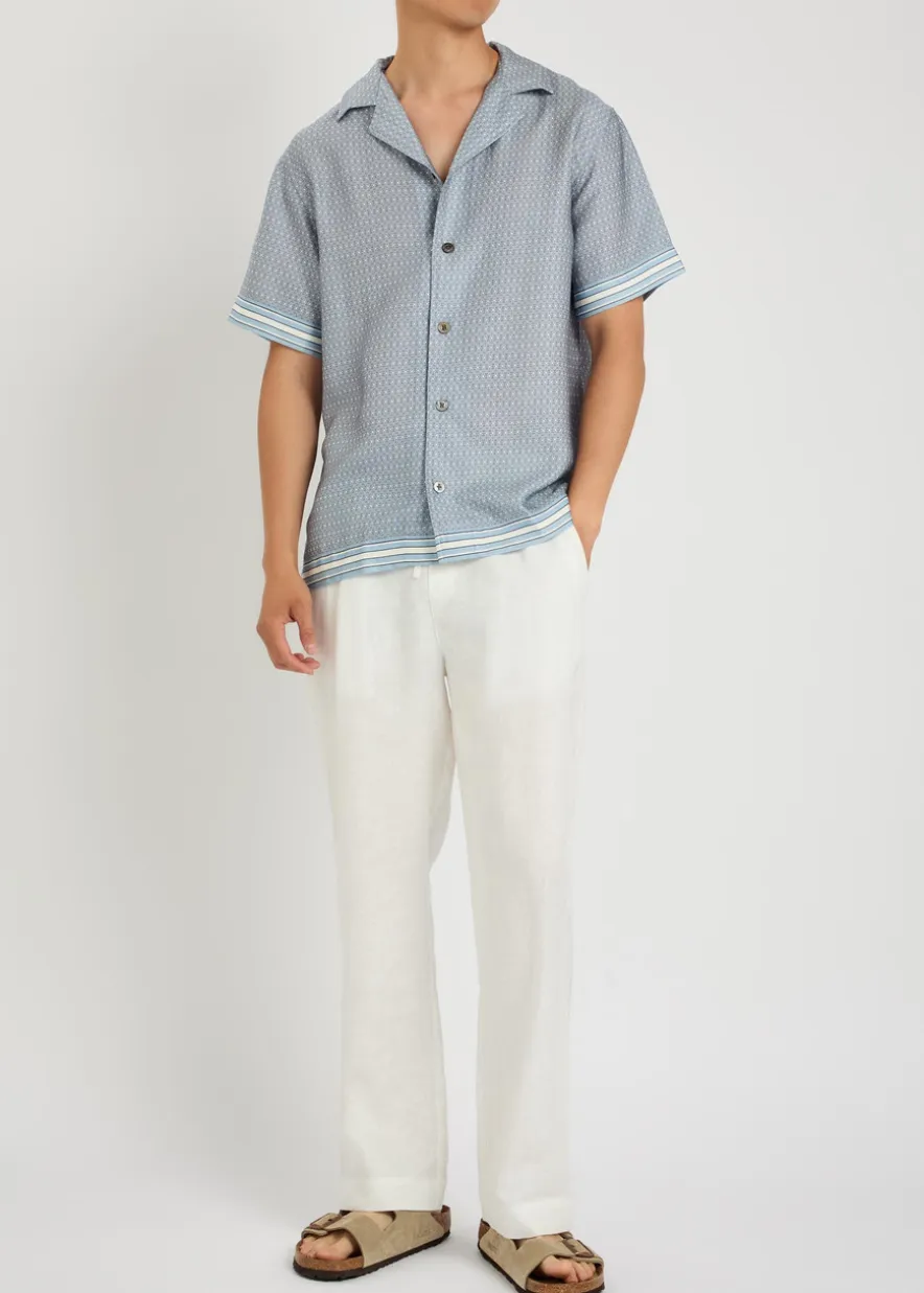 Lucena printed satin-twill shirt