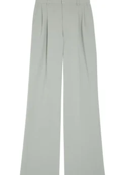 Lucian pleated wide-leg woven trousers