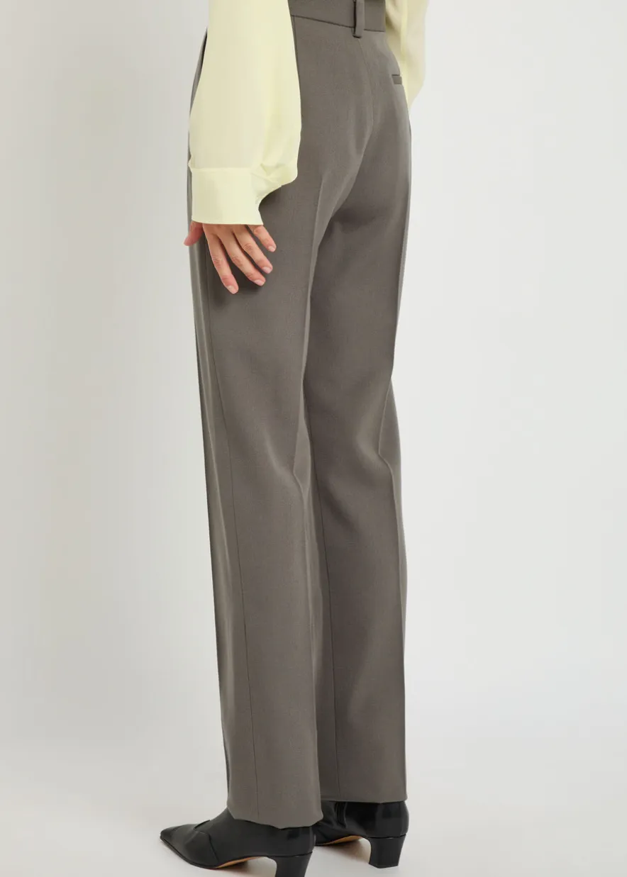 Lucia slim-leg wool trousers