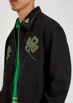 Lucky Draw embroidered twill jacket