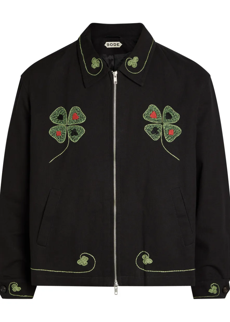 Lucky Draw embroidered twill jacket