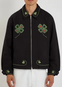 Lucky Draw embroidered twill jacket