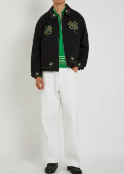 Lucky Draw embroidered twill jacket