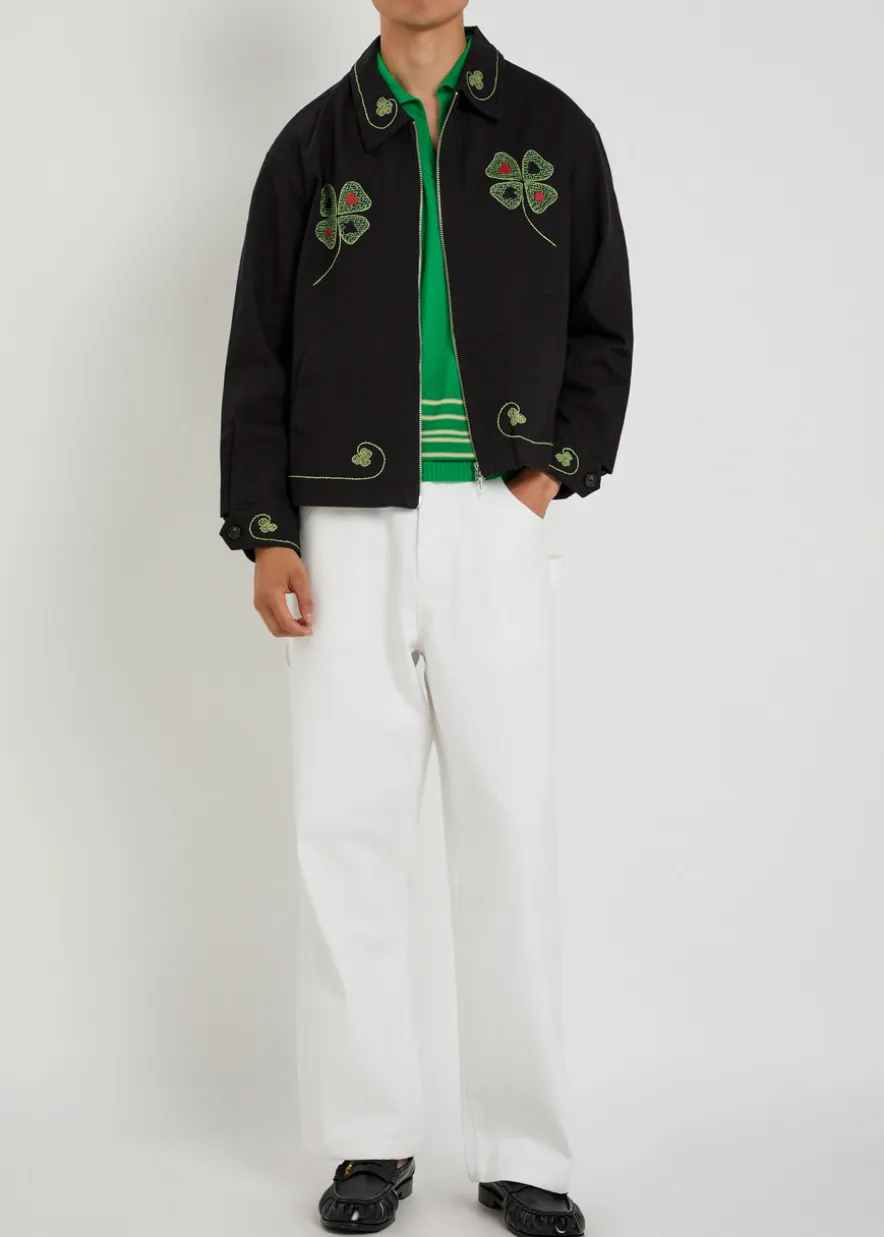 Lucky Draw embroidered twill jacket