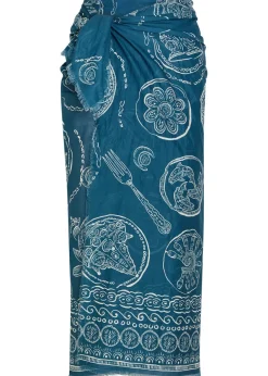 Lucky printed cotton pareo