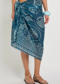 Lucky printed cotton pareo