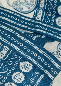 Lucky printed linen midi shirt dress