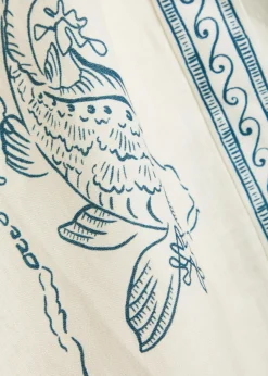 Lucky printed linen shirt
