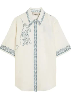 Lucky printed linen shirt